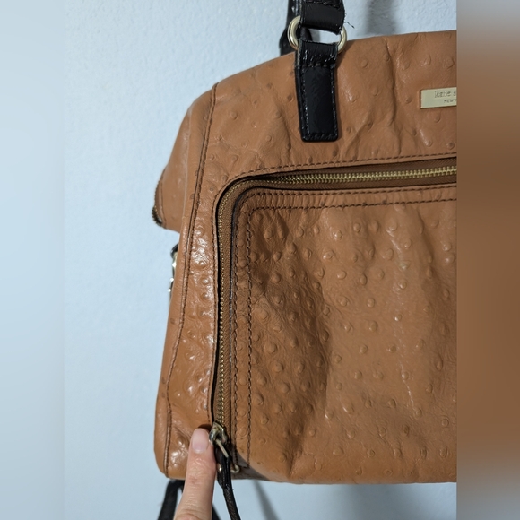 Kate Spade ostrich leather overnight tote *flawed* - Picture 5 of 15